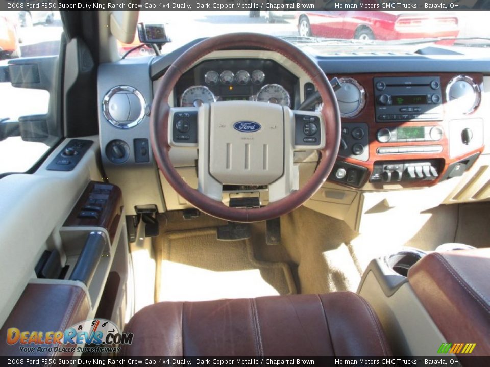 2008 Ford F350 Super Duty King Ranch Crew Cab 4x4 Dually Dark Copper Metallic / Chaparral Brown Photo #27