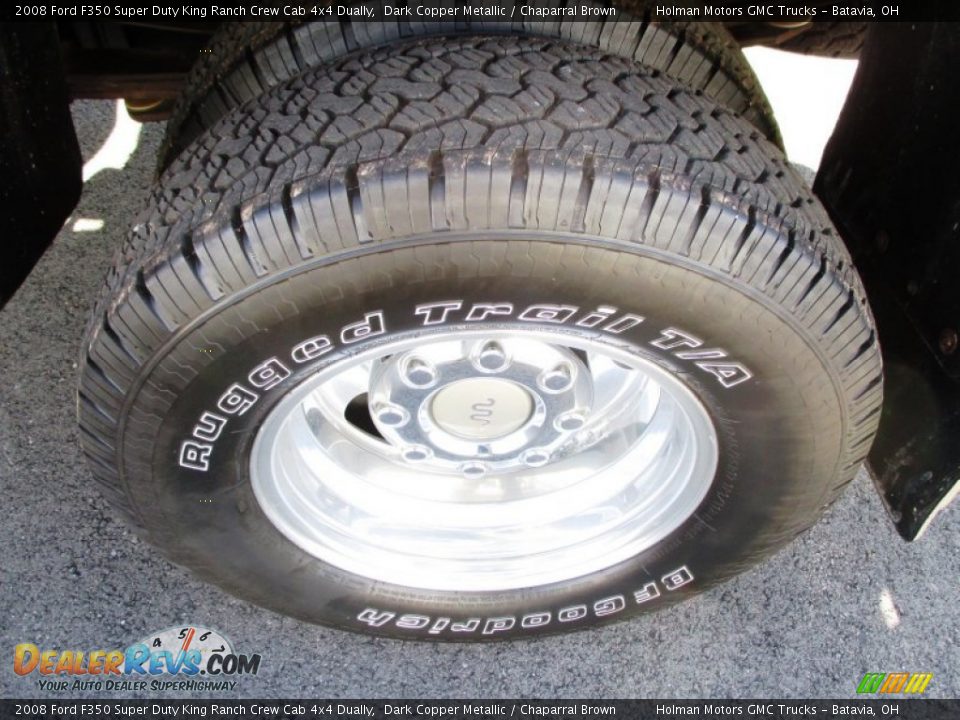 2008 Ford F350 Super Duty King Ranch Crew Cab 4x4 Dually Dark Copper Metallic / Chaparral Brown Photo #31