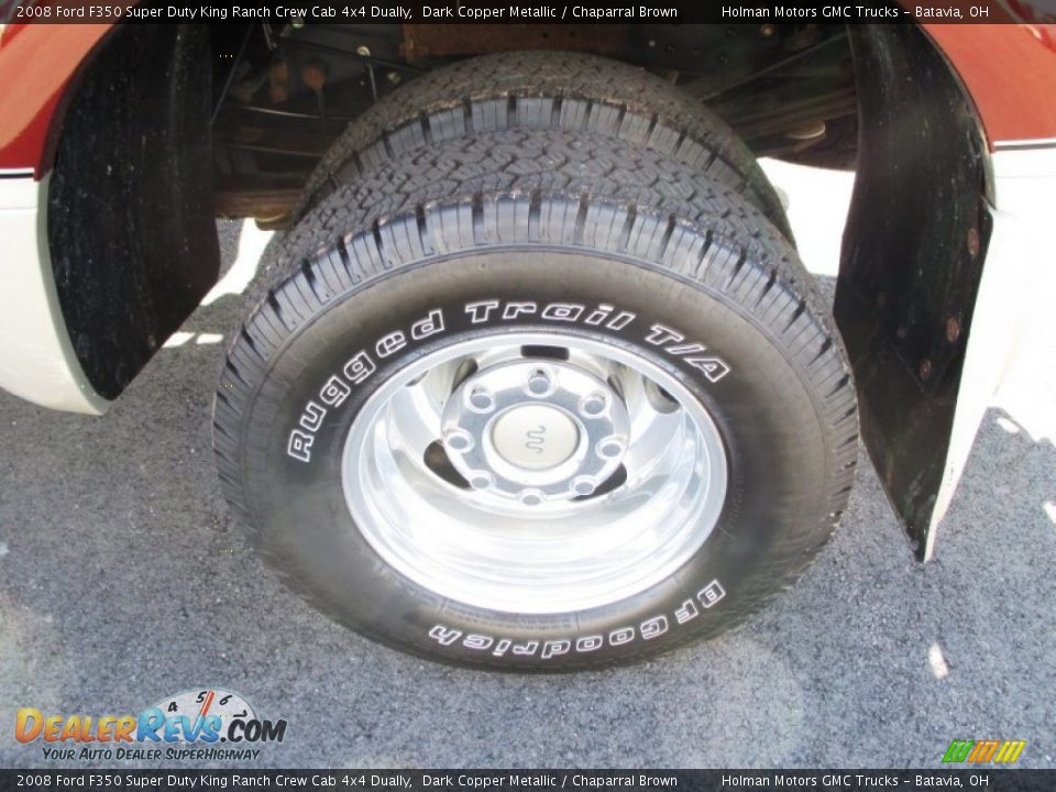 2008 Ford F350 Super Duty King Ranch Crew Cab 4x4 Dually Dark Copper Metallic / Chaparral Brown Photo #32