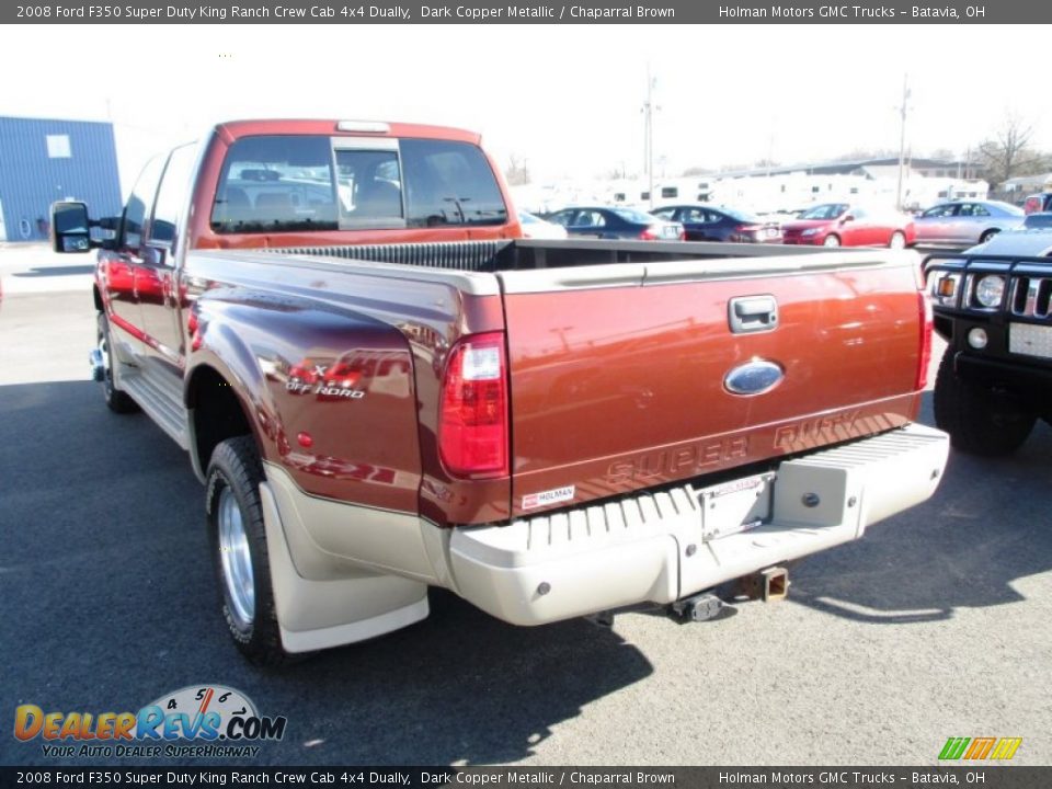 2008 Ford F350 Super Duty King Ranch Crew Cab 4x4 Dually Dark Copper Metallic / Chaparral Brown Photo #33