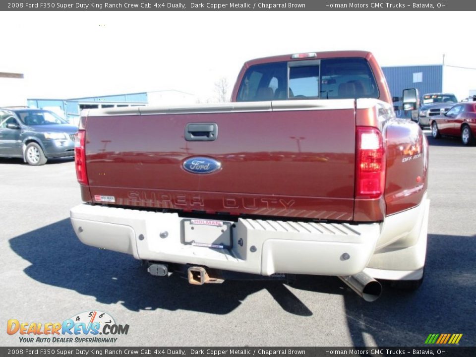 2008 Ford F350 Super Duty King Ranch Crew Cab 4x4 Dually Dark Copper Metallic / Chaparral Brown Photo #36