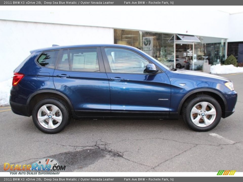 2011 BMW X3 xDrive 28i Deep Sea Blue Metallic / Oyster Nevada Leather Photo #2
