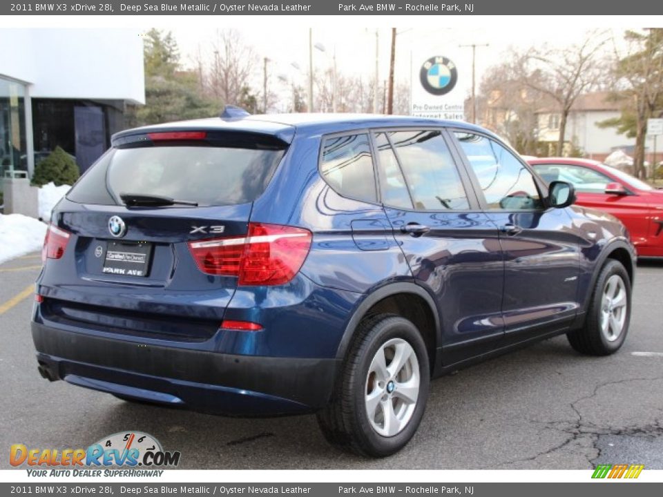 2011 BMW X3 xDrive 28i Deep Sea Blue Metallic / Oyster Nevada Leather Photo #3