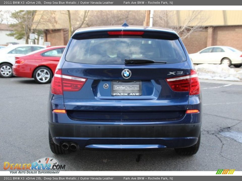 2011 BMW X3 xDrive 28i Deep Sea Blue Metallic / Oyster Nevada Leather Photo #4