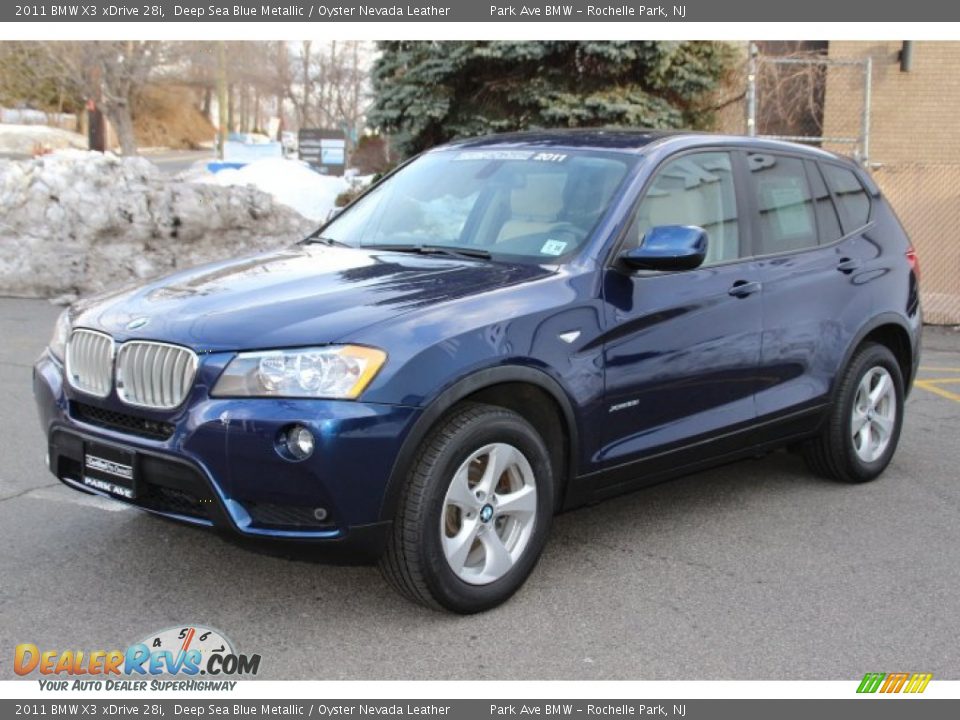 2011 BMW X3 xDrive 28i Deep Sea Blue Metallic / Oyster Nevada Leather Photo #6
