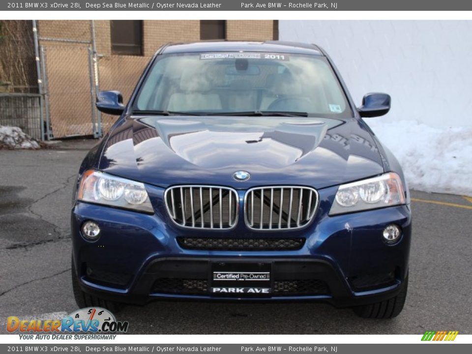 2011 BMW X3 xDrive 28i Deep Sea Blue Metallic / Oyster Nevada Leather Photo #7