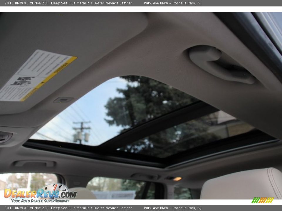 2011 BMW X3 xDrive 28i Deep Sea Blue Metallic / Oyster Nevada Leather Photo #19