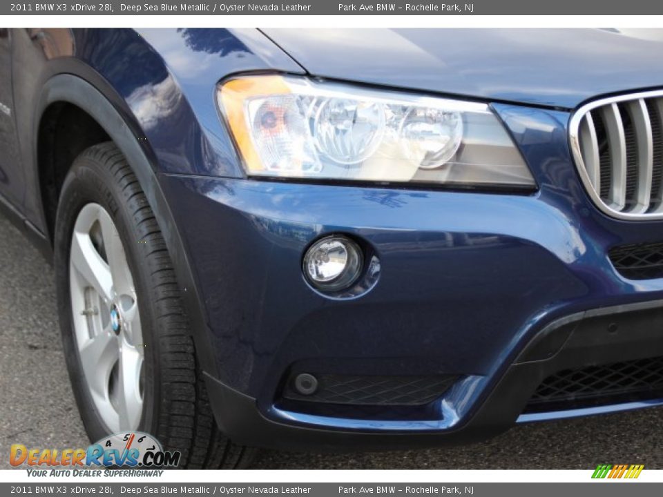 2011 BMW X3 xDrive 28i Deep Sea Blue Metallic / Oyster Nevada Leather Photo #29