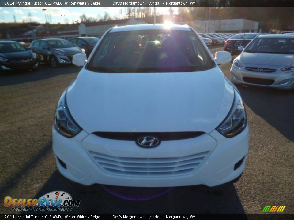 2014 Hyundai Tucson GLS AWD Winter White / Beige Photo #2