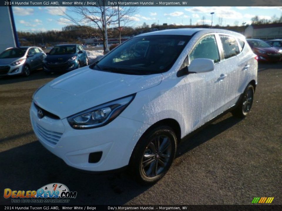 2014 Hyundai Tucson GLS AWD Winter White / Beige Photo #3