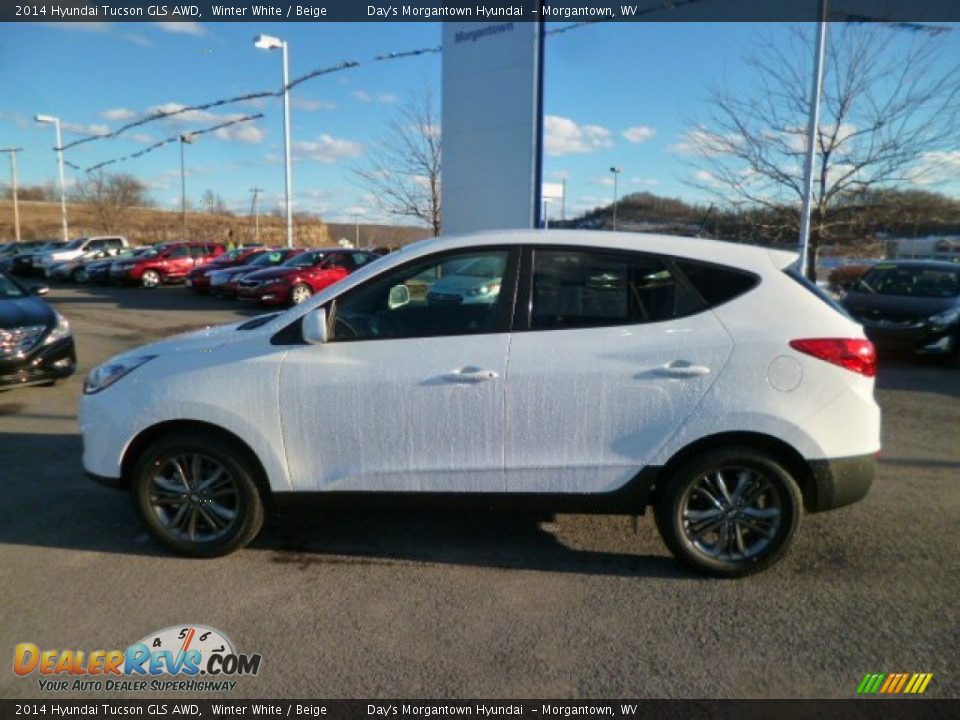2014 Hyundai Tucson GLS AWD Winter White / Beige Photo #4