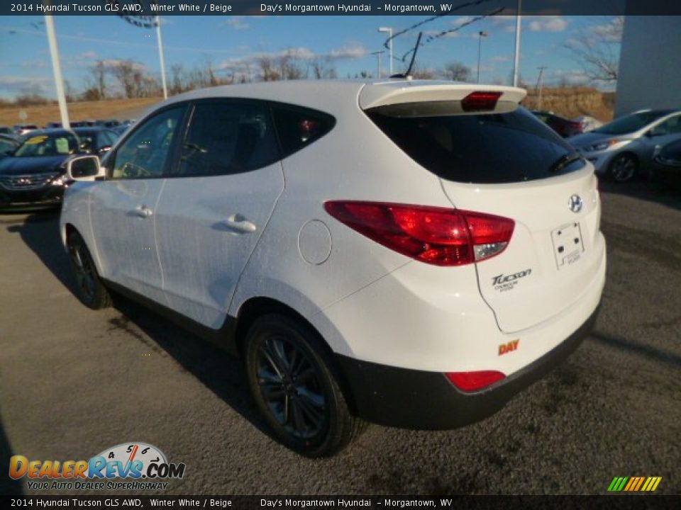 2014 Hyundai Tucson GLS AWD Winter White / Beige Photo #5