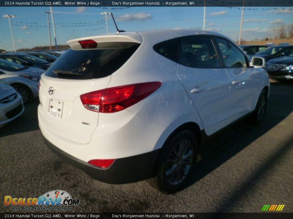 2014 Hyundai Tucson GLS AWD Winter White / Beige Photo #6