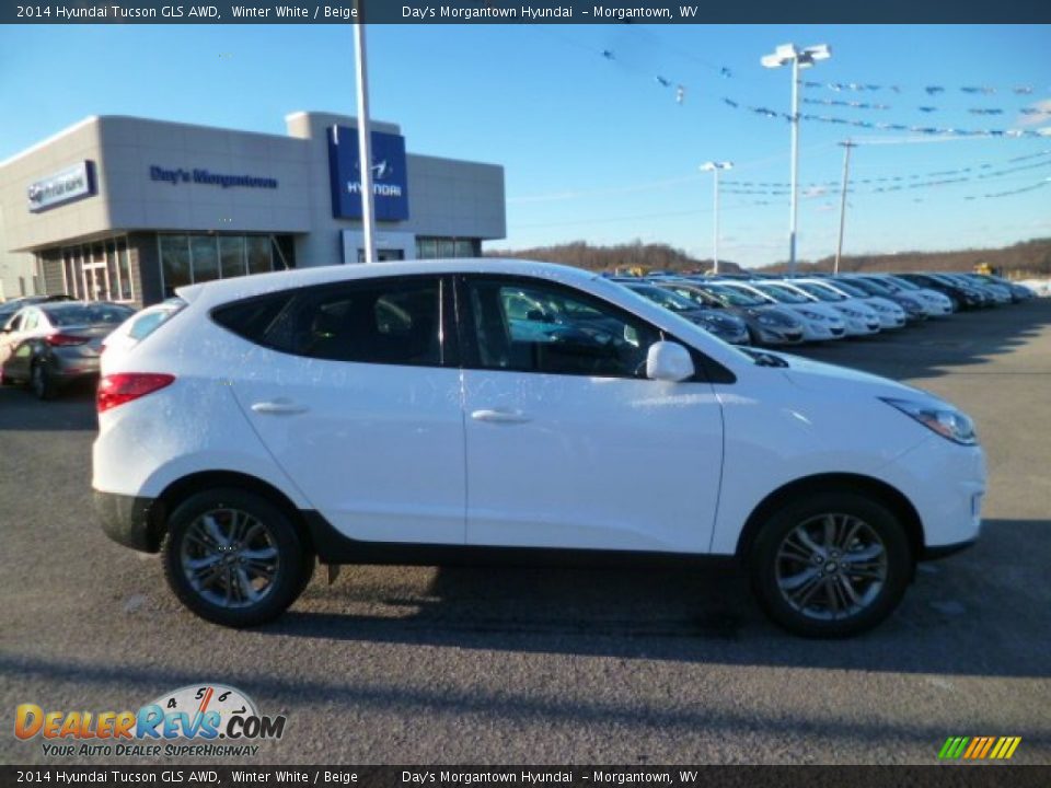 2014 Hyundai Tucson GLS AWD Winter White / Beige Photo #7