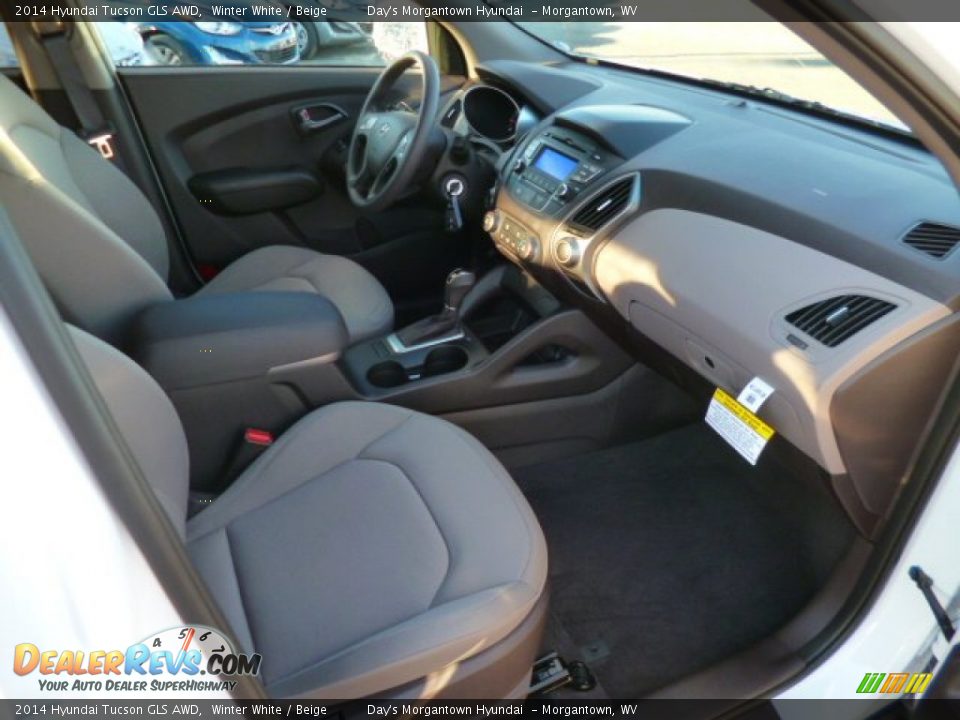 2014 Hyundai Tucson GLS AWD Winter White / Beige Photo #9