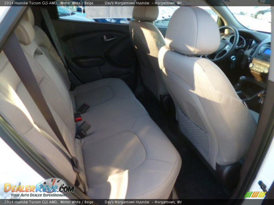 2014 Hyundai Tucson GLS AWD Winter White / Beige Photo #10