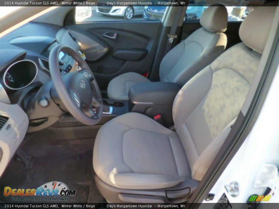 Front Seat of 2014 Hyundai Tucson GLS AWD Photo #14