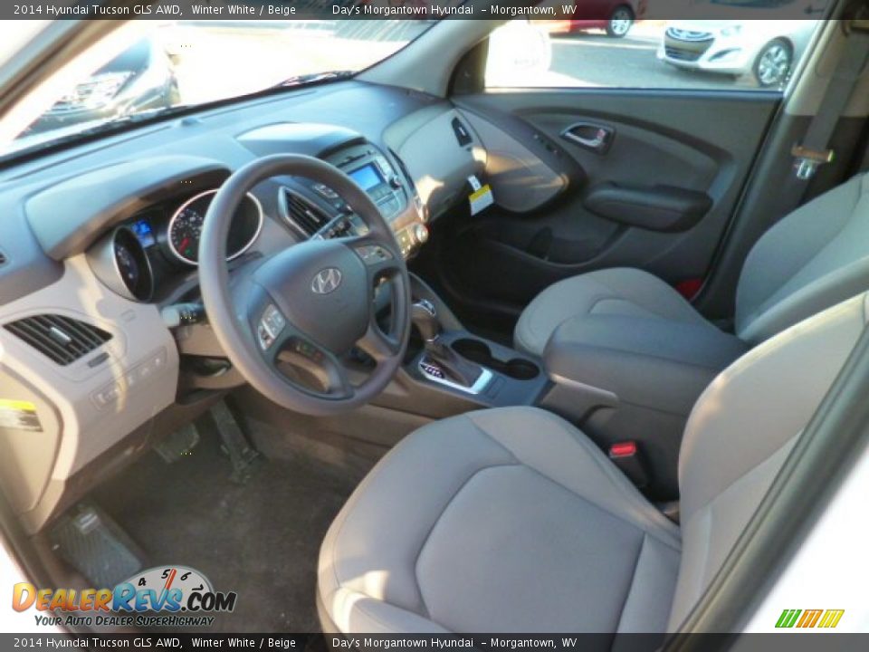 Beige Interior - 2014 Hyundai Tucson GLS AWD Photo #15