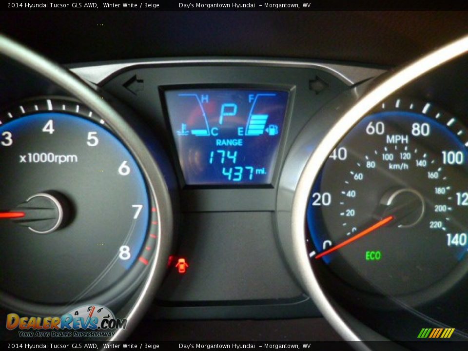 2014 Hyundai Tucson GLS AWD Winter White / Beige Photo #20