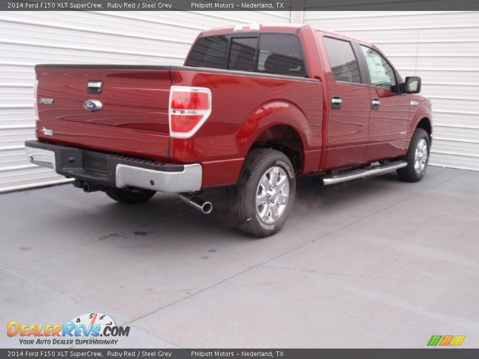 2014 Ford F150 XLT SuperCrew Ruby Red / Steel Grey Photo #4