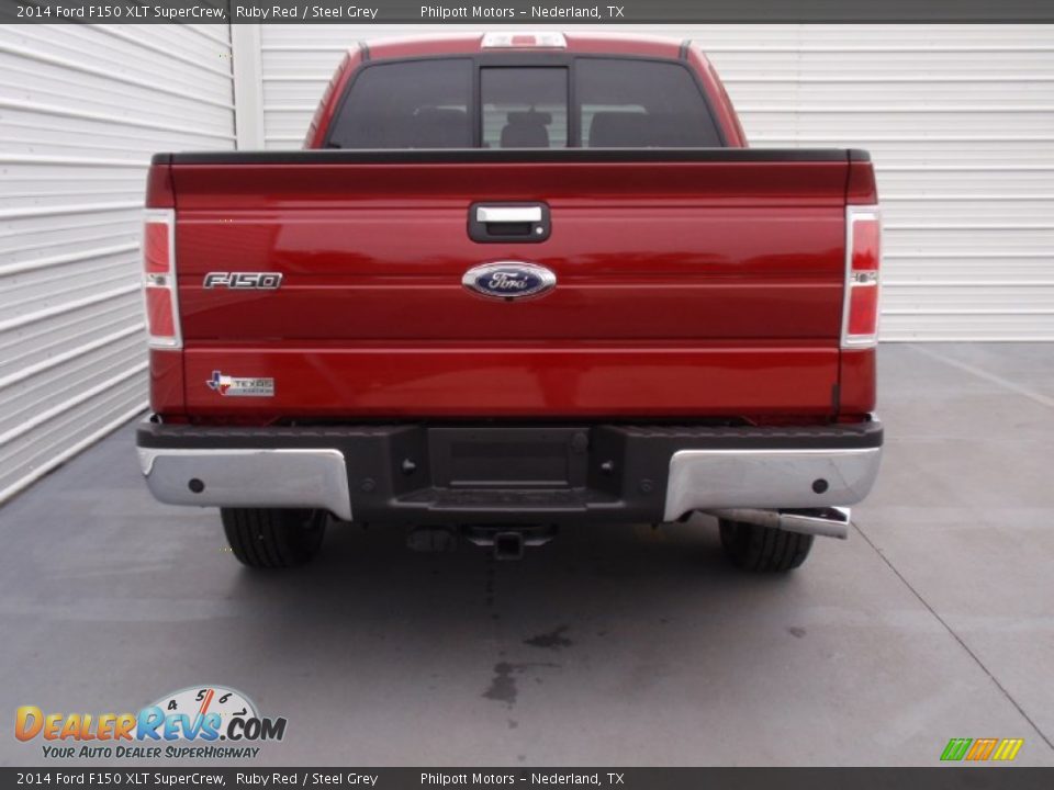 2014 Ford F150 XLT SuperCrew Ruby Red / Steel Grey Photo #5
