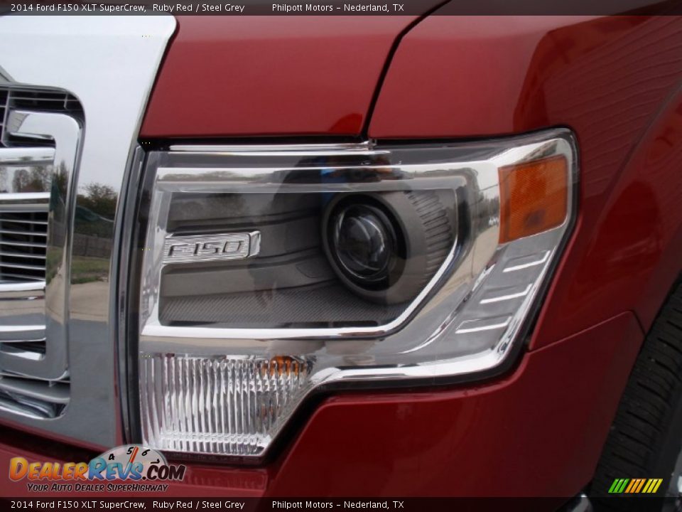 2014 Ford F150 XLT SuperCrew Ruby Red / Steel Grey Photo #9