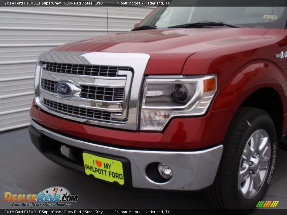 2014 Ford F150 XLT SuperCrew Ruby Red / Steel Grey Photo #11