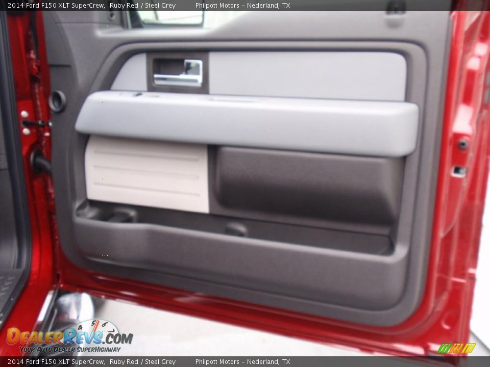 2014 Ford F150 XLT SuperCrew Ruby Red / Steel Grey Photo #21