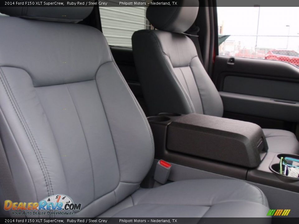 2014 Ford F150 XLT SuperCrew Ruby Red / Steel Grey Photo #23