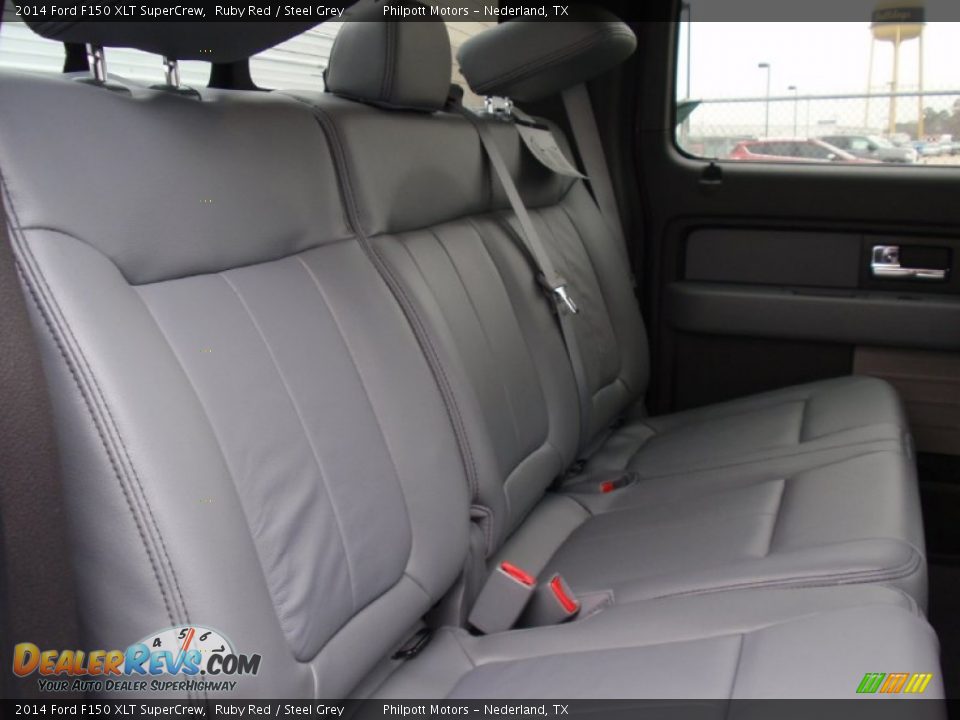 2014 Ford F150 XLT SuperCrew Ruby Red / Steel Grey Photo #25