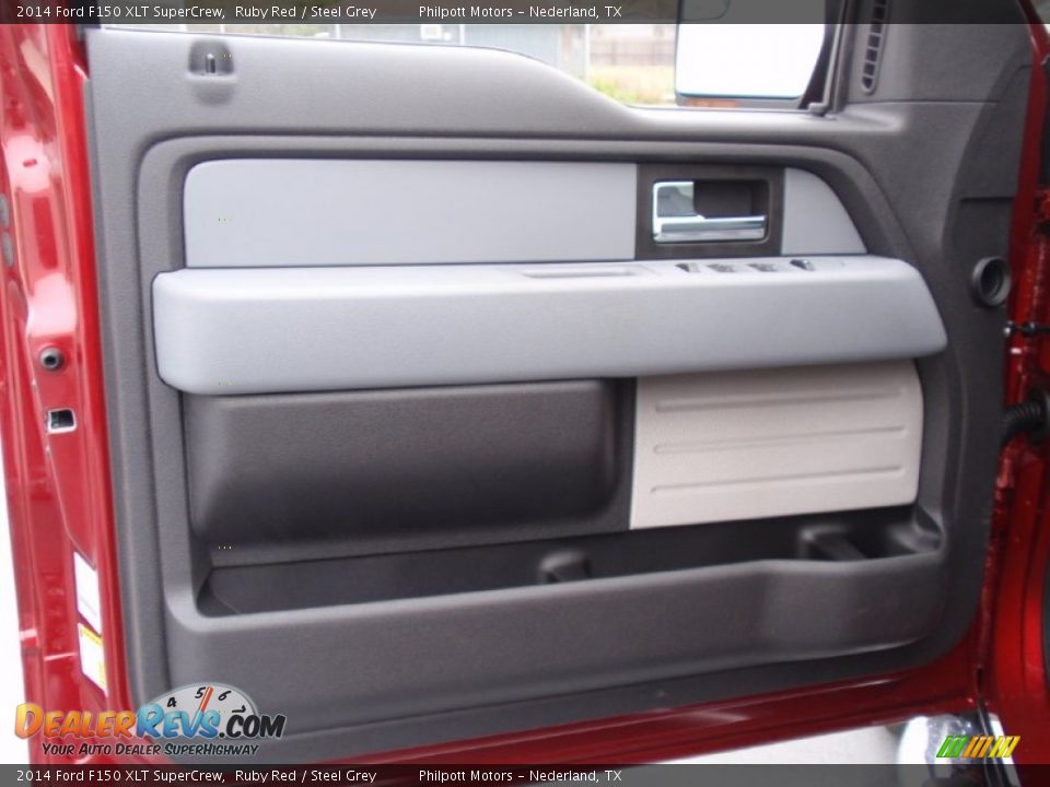2014 Ford F150 XLT SuperCrew Ruby Red / Steel Grey Photo #26