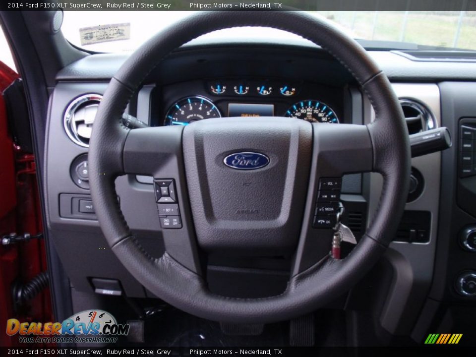 2014 Ford F150 XLT SuperCrew Ruby Red / Steel Grey Photo #33