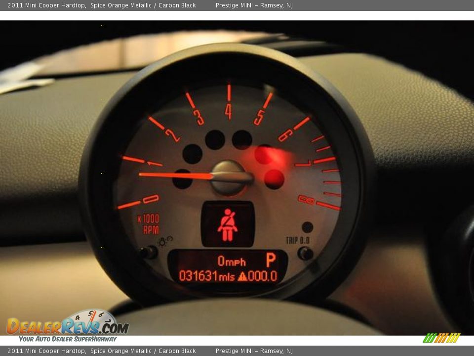 2011 Mini Cooper Hardtop Spice Orange Metallic / Carbon Black Photo #27