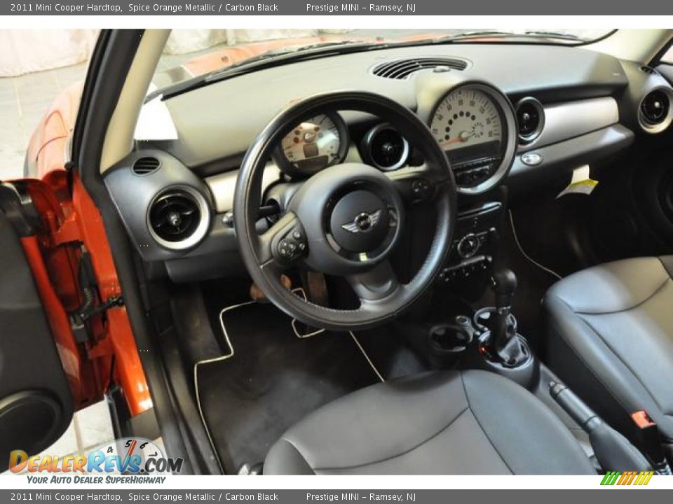 2011 Mini Cooper Hardtop Spice Orange Metallic / Carbon Black Photo #28
