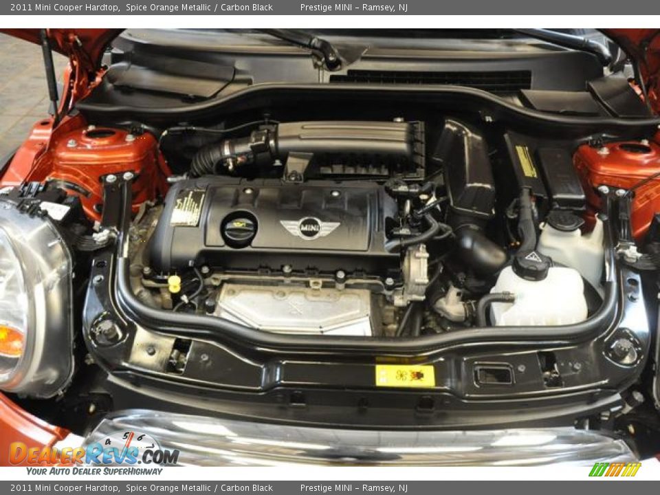 2011 Mini Cooper Hardtop Spice Orange Metallic / Carbon Black Photo #31