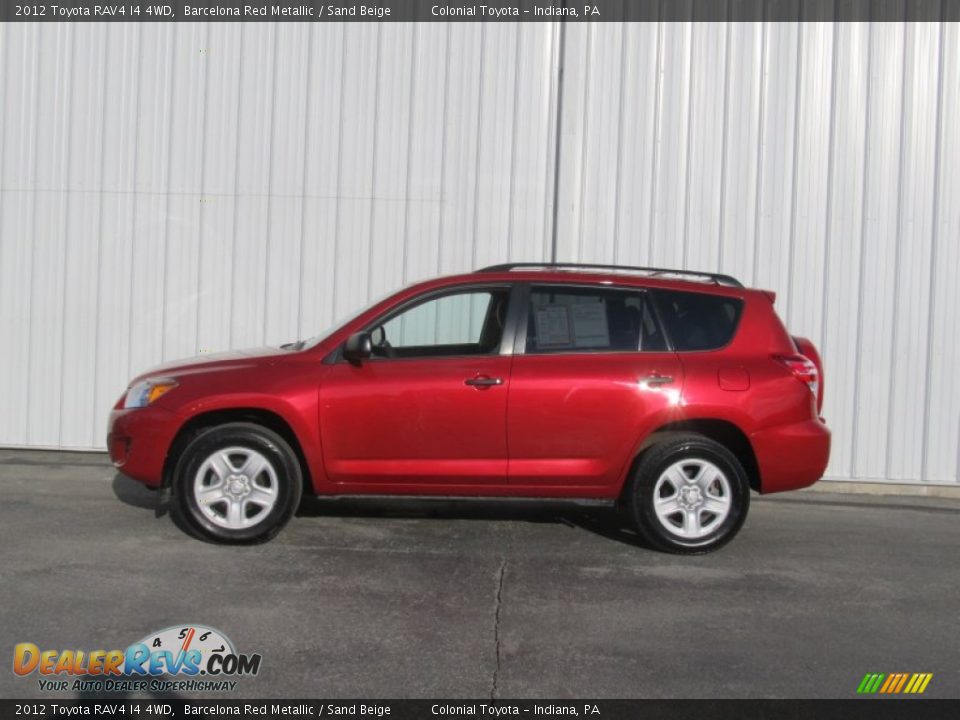 2012 Toyota RAV4 I4 4WD Barcelona Red Metallic / Sand Beige Photo #2