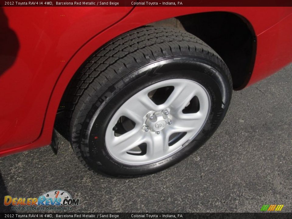 2012 Toyota RAV4 I4 4WD Barcelona Red Metallic / Sand Beige Photo #3
