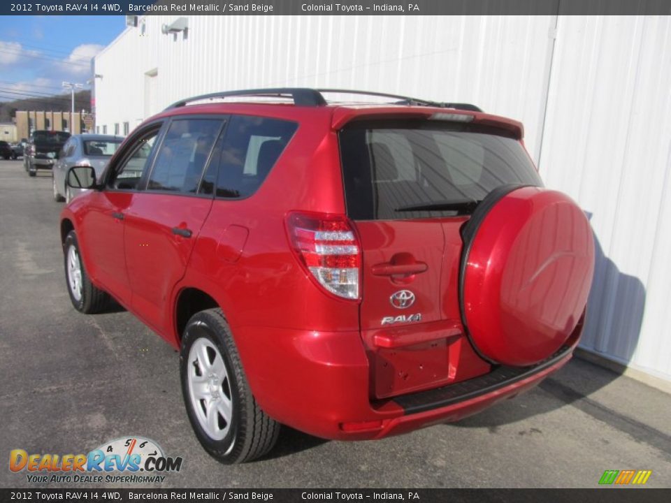 2012 Toyota RAV4 I4 4WD Barcelona Red Metallic / Sand Beige Photo #4