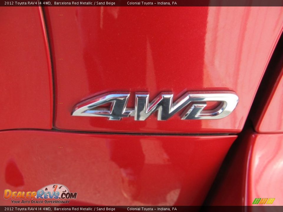 2012 Toyota RAV4 I4 4WD Barcelona Red Metallic / Sand Beige Photo #7