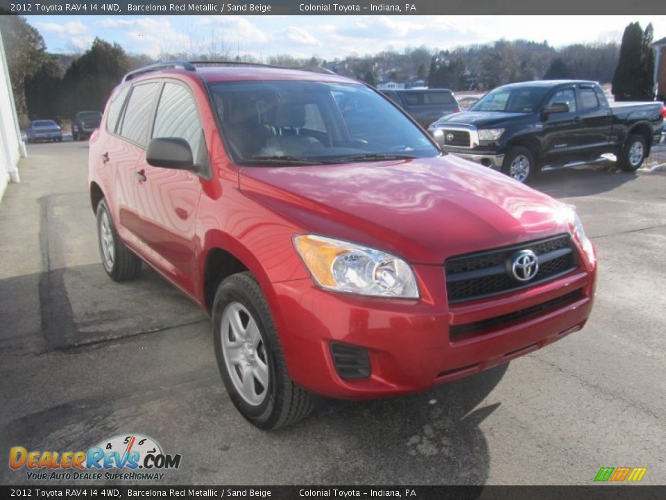 2012 Toyota RAV4 I4 4WD Barcelona Red Metallic / Sand Beige Photo #8