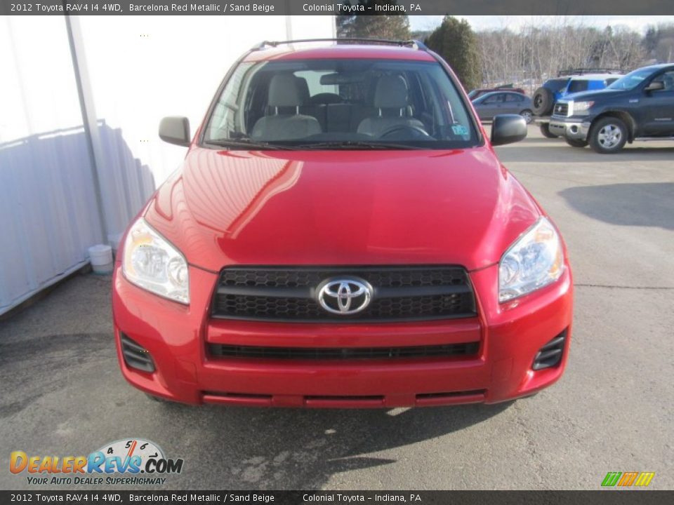 2012 Toyota RAV4 I4 4WD Barcelona Red Metallic / Sand Beige Photo #9