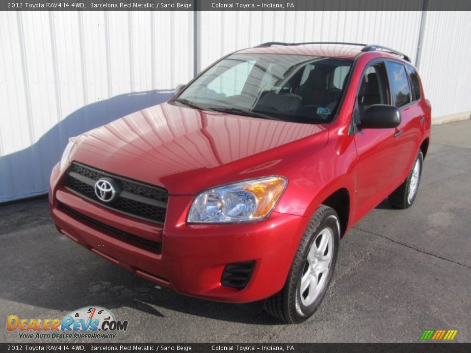 2012 Toyota RAV4 I4 4WD Barcelona Red Metallic / Sand Beige Photo #10
