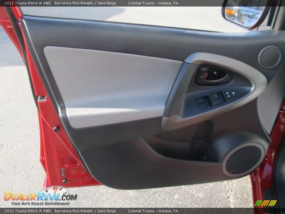 2012 Toyota RAV4 I4 4WD Barcelona Red Metallic / Sand Beige Photo #12