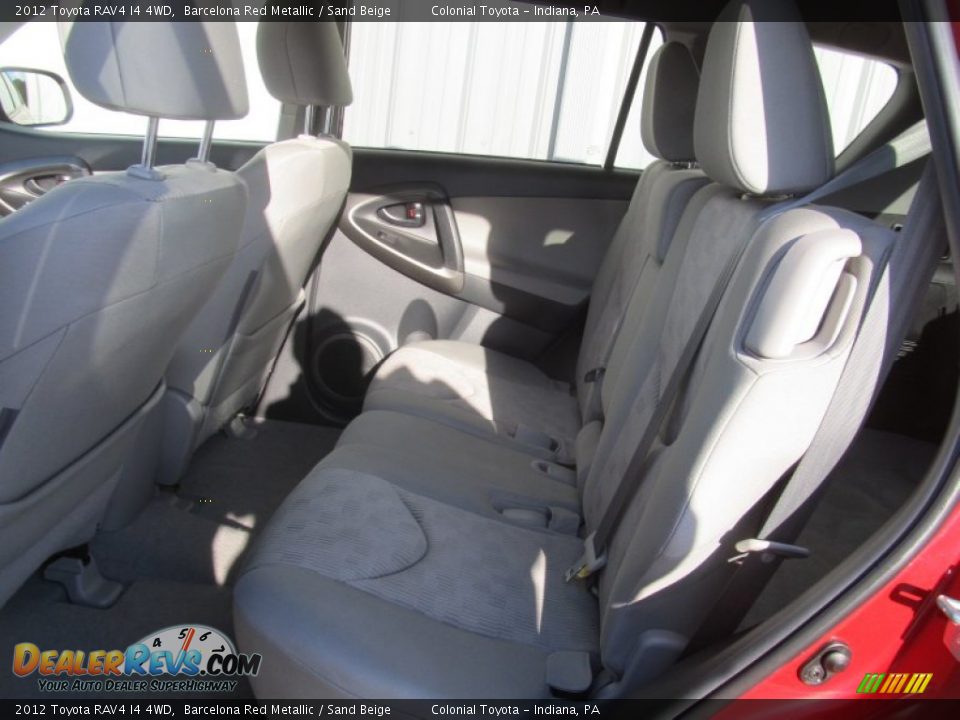 2012 Toyota RAV4 I4 4WD Barcelona Red Metallic / Sand Beige Photo #14