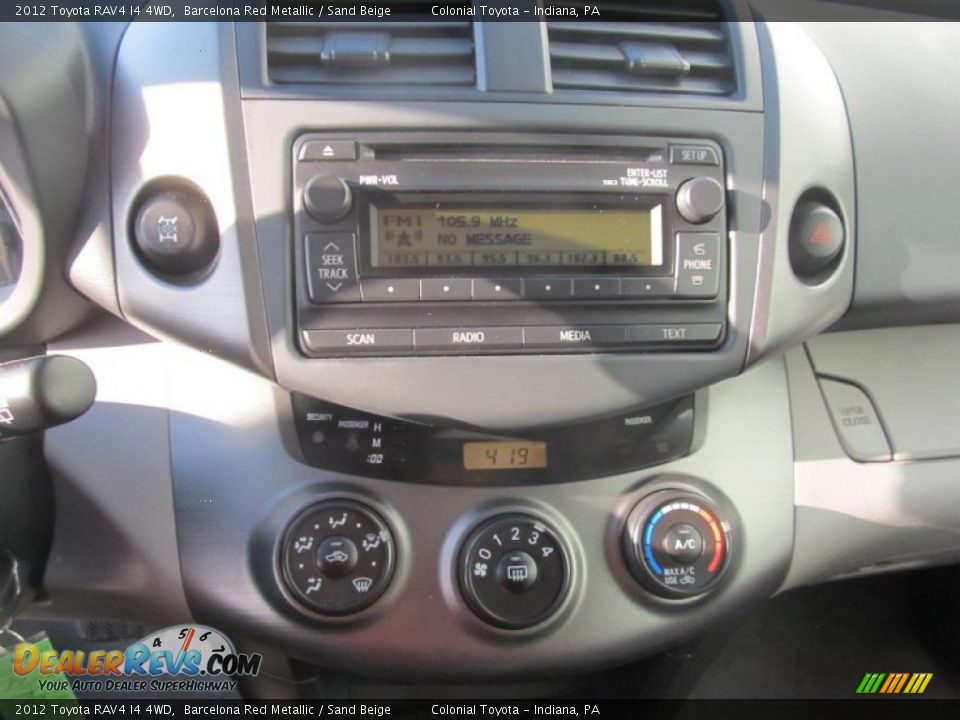 2012 Toyota RAV4 I4 4WD Barcelona Red Metallic / Sand Beige Photo #16
