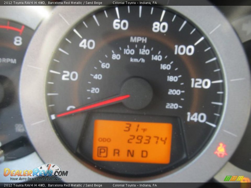 2012 Toyota RAV4 I4 4WD Barcelona Red Metallic / Sand Beige Photo #20