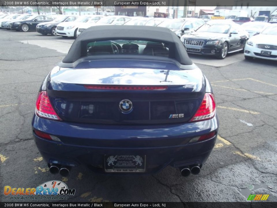2008 BMW M6 Convertible Interlagos Blue Metallic / Black Photo #5