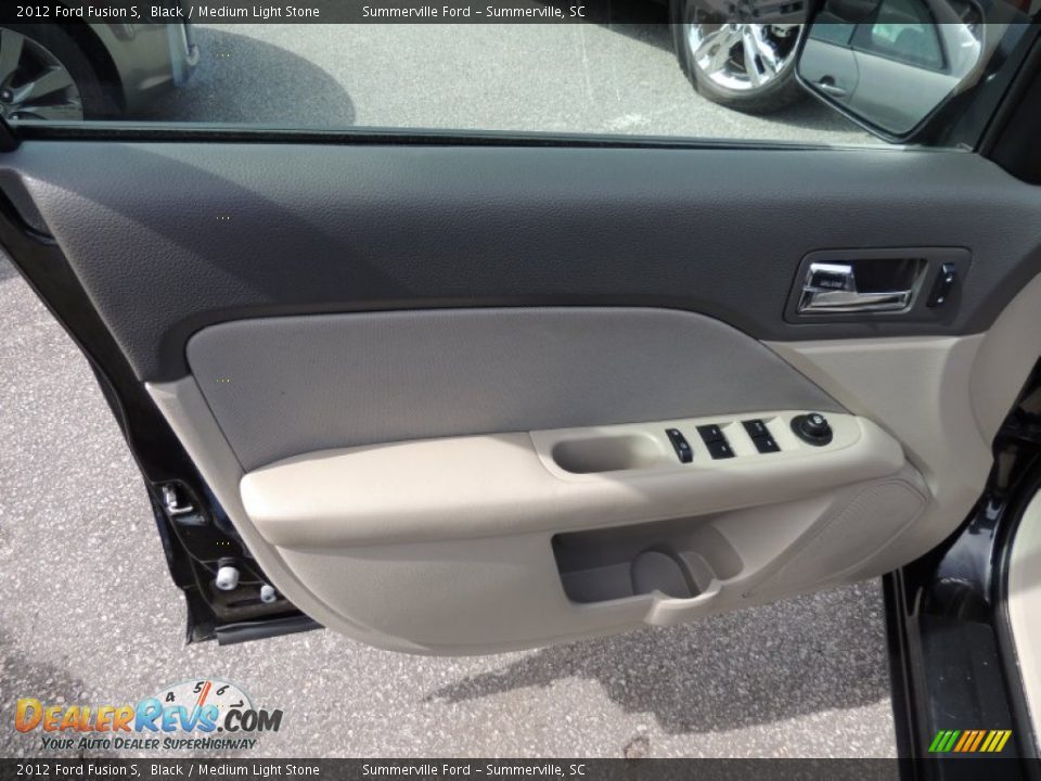 2012 Ford Fusion S Black / Medium Light Stone Photo #5