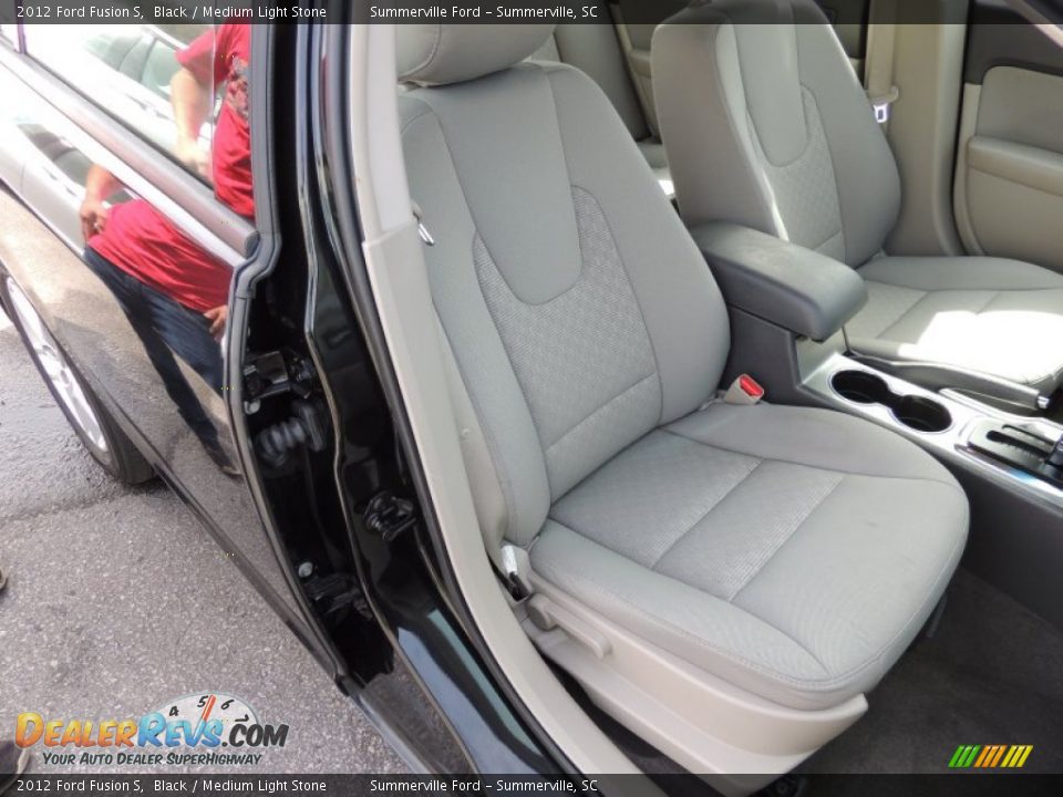 2012 Ford Fusion S Black / Medium Light Stone Photo #8