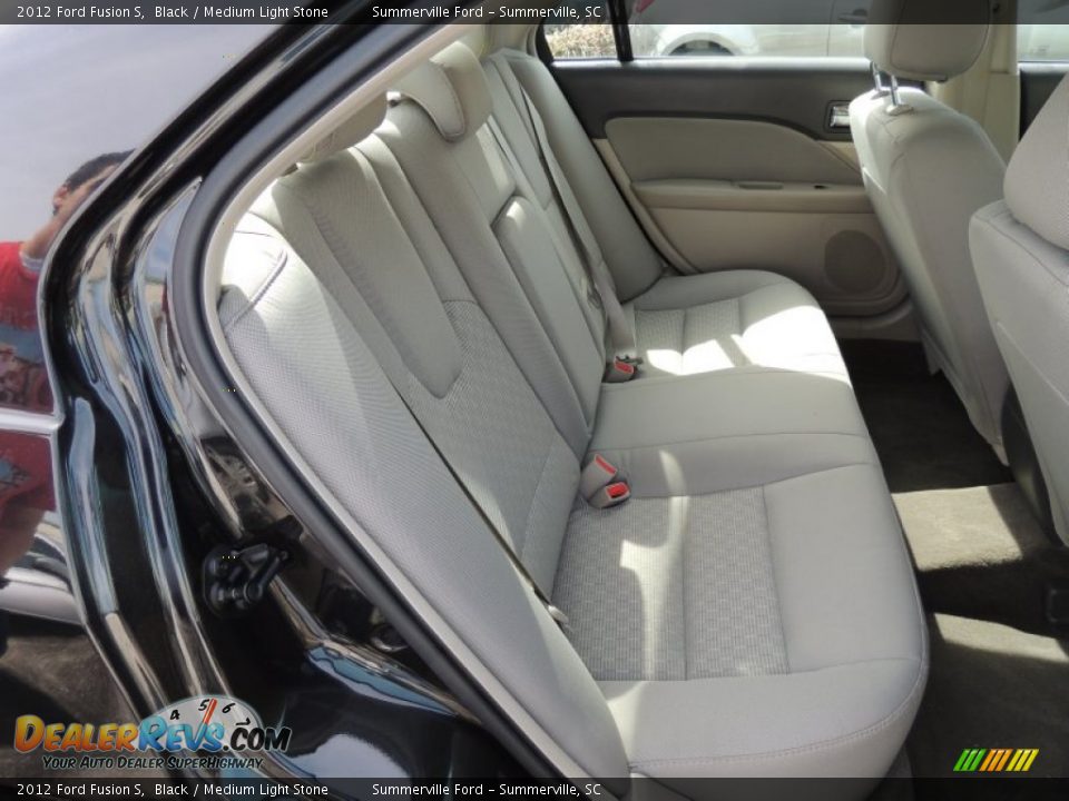 2012 Ford Fusion S Black / Medium Light Stone Photo #10